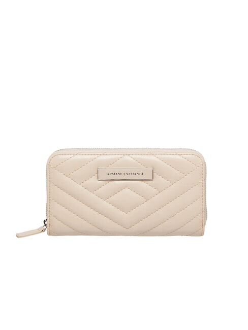 ARMANI EXCHANGE WOMAN Quilted zip-around wallet rose mirage - Women’s Wallets