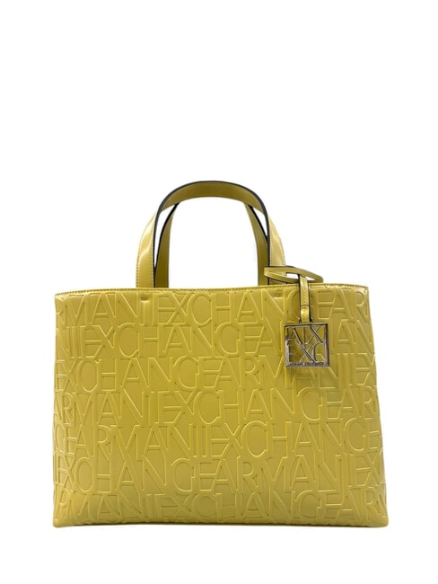 ARMANI EXCHANGE LOGO EMBOSSED Hand shopper, with shoulder strap light bamboo - Women’s Bags