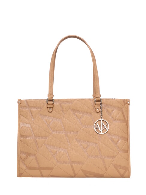 ARMANI EXCHANGE GYNGER Shoulder bag with all-over logo print camel rose/camel rose - Women’s Bags