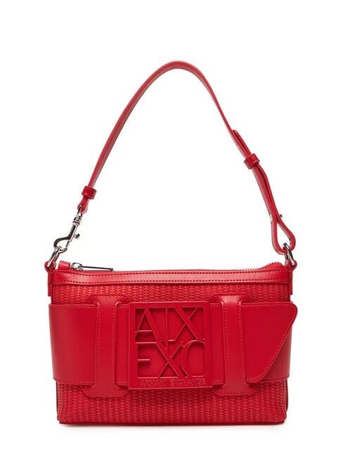 ARMANI EXCHANGE SUSIE STRAW Shoulder bag with logo red - Women’s Bags