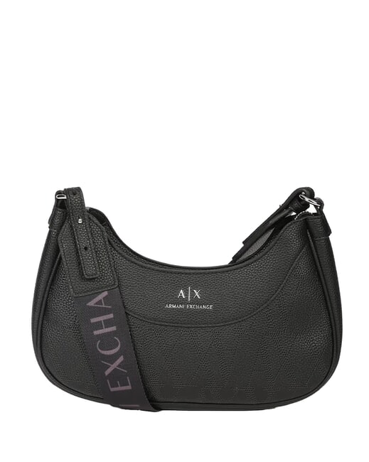 ARMANI EXCHANGE WAVE Medium perforated shoulder bag black - Women’s Bags