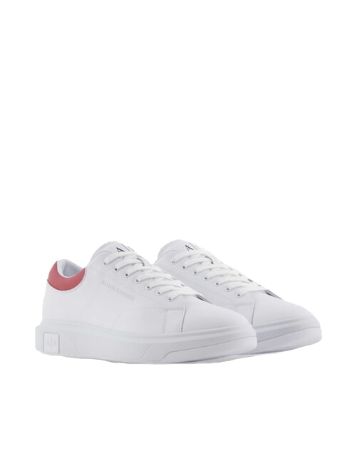 ARMANI EXCHANGE ACTION Leather sneakers op.white+cardinal - Men’s shoes