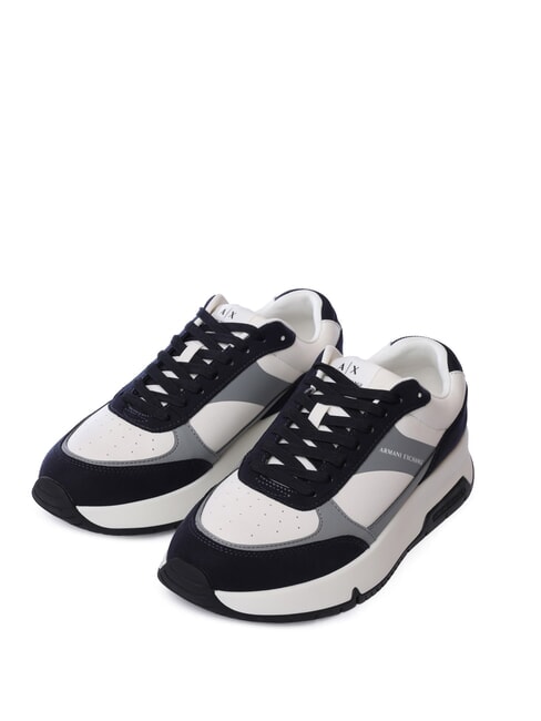 ARMANI EXCHANGE A|X Sneakers with contrasting details off white + deep navy - Men’s shoes