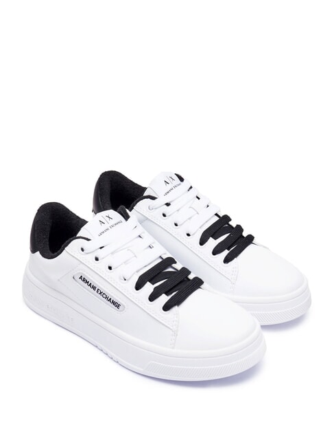 ARMANI EXCHANGE A|X Platform sneakers op.white + black - Women’s shoes