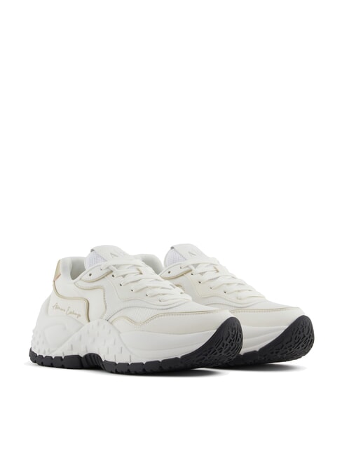 ARMANI EXCHANGE A|X Chunky sneakers off white+pale gold - Women’s shoes