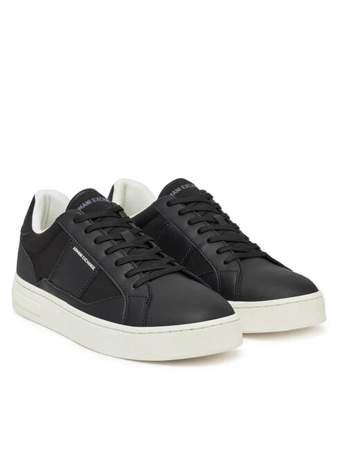 ARMANI EXCHANGE A|X Sneakers with contrasting inserts BLACK / REFBLACK - Men’s shoes