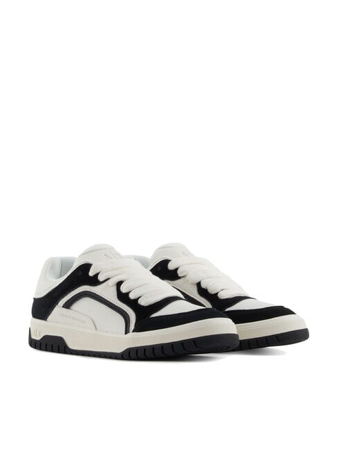 ARMANI EXCHANGE A|X Oversized sneakers with contrasting inserts off white+black - Men’s shoes