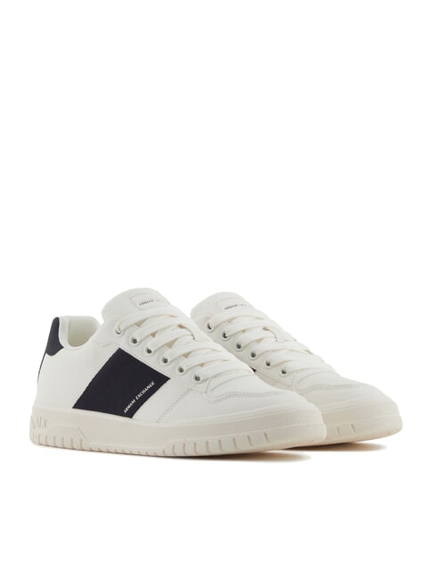 ARMANI EXCHANGE A|X Sneakers with contrasting side band off white + deep navy - Men’s shoes