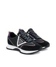 GUESS BAIL Mixed leather runner sneakers - Women’s shoes