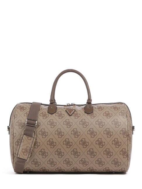GUESS BERTA Large duffel bag with shoulder strap latte logo / brown - Duffle bags