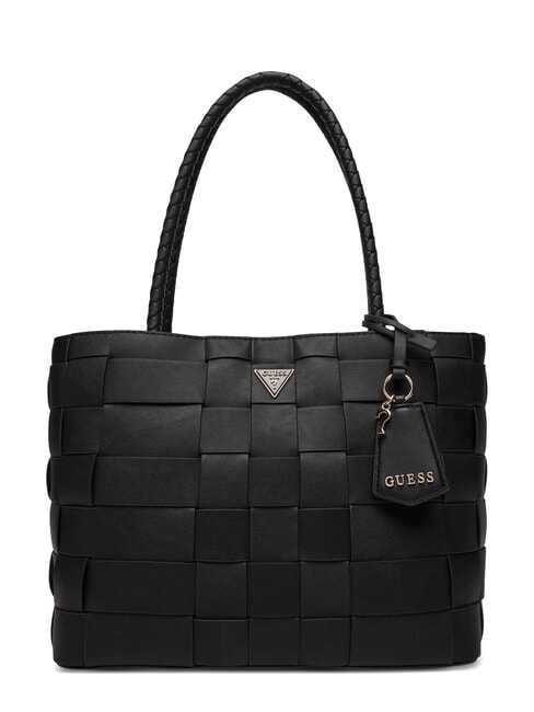 GUESS MAYLEE Woven shopping bag BLACK - Women’s Bags