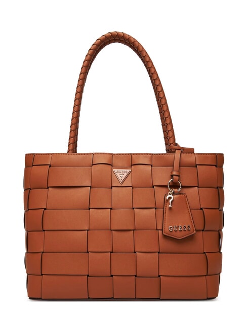 GUESS MAYLEE Woven shopping bag albury caramel tote bag - Women’s Bags