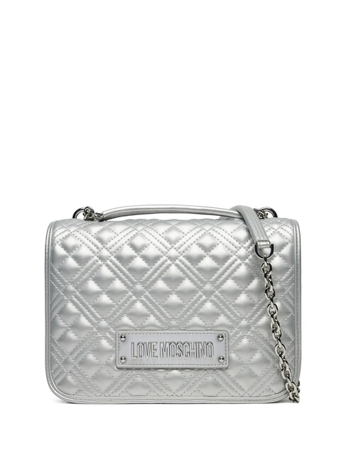 LOVE MOSCHINO BOLD LOVE Shoulder bag with chain handles silver - Women’s Bags