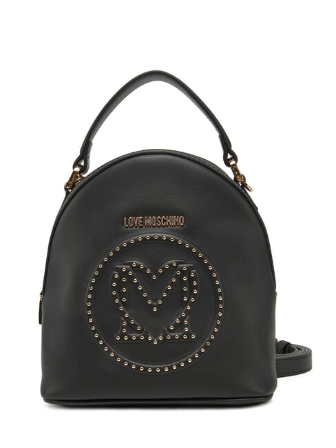 LOVE MOSCHINO SMART DAILY Mini backpack with studs Black - Women’s Bags