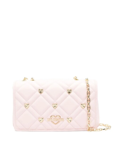 LOVE MOSCHINO SWEET STUDS Shoulder bag with chain face powder - Women’s Bags