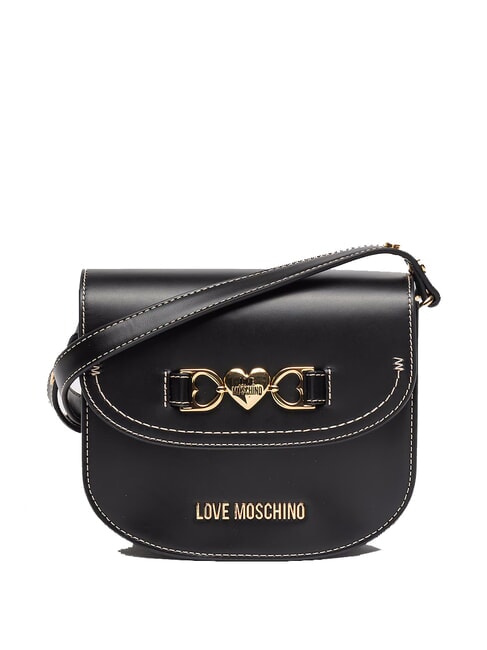 LOVE MOSCHINO LOVE CHAIN Mini shoulder bag Black - Women’s Bags
