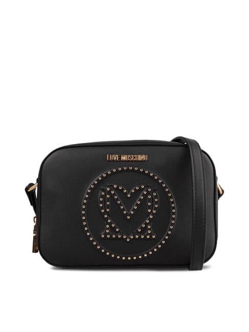 LOVE MOSCHINO LITTLE STUDS Camera case bag with studs Black - Women’s Bags