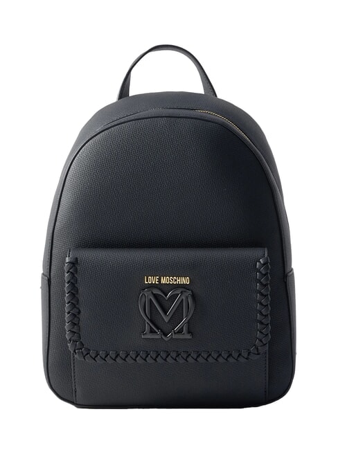 LOVE MOSCHINO BRAIDED Backpack with pocket Black - Women’s Bags