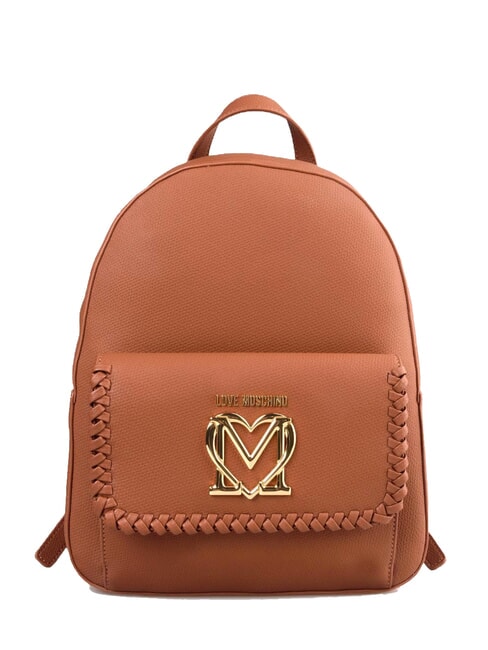LOVE MOSCHINO BRAIDED Backpack with pocket camel - Women’s Bags