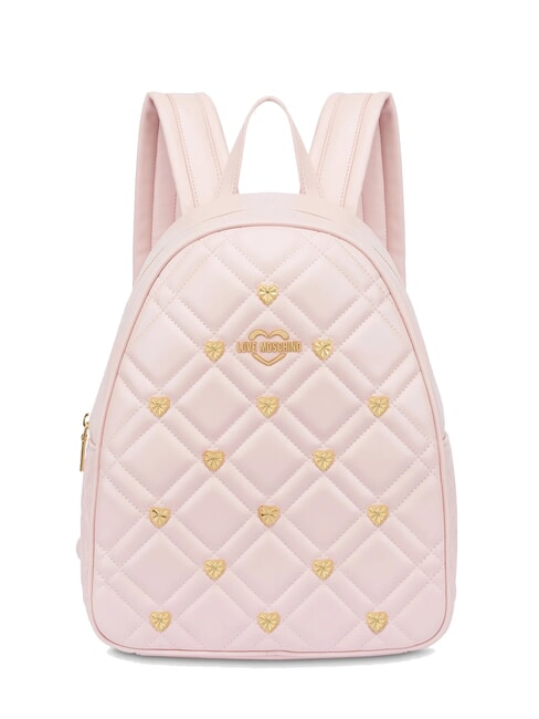 LOVE MOSCHINO SWEET STUDS Backpack with heart studs face powder - Women’s Bags