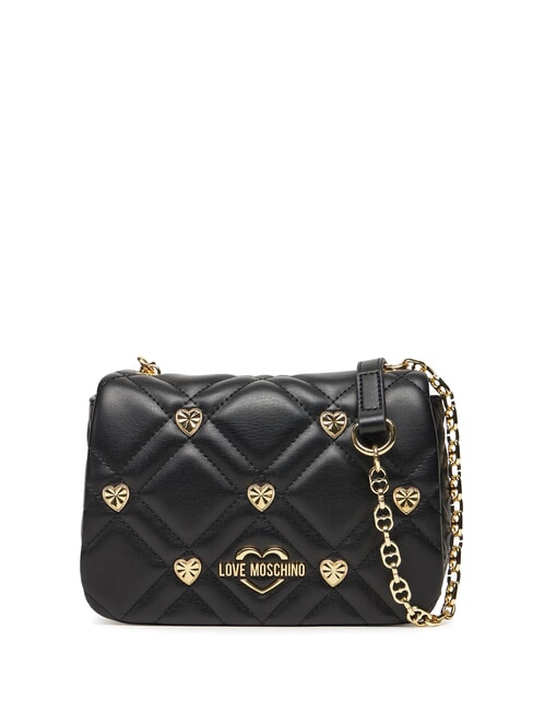 LOVE MOSCHINO SWEET STUDS Mini shoulder bag with studs Black - Women’s Bags