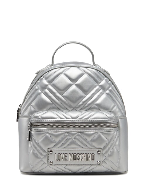 LOVE MOSCHINO QUILTED Quilted backpack silver - Women’s Bags