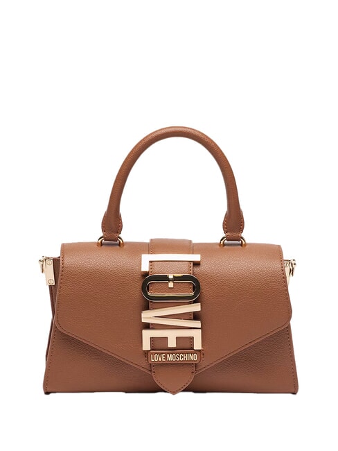 LOVE MOSCHINO VERTICAL LOGO Handbag, with shoulder strap camel - Women’s Bags