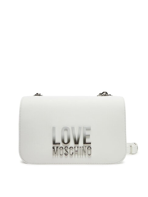 LOVE MOSCHINO LETTERING BICOLOR Shoulder bag White - Women’s Bags