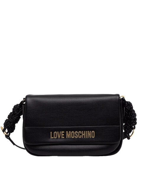 LOVE MOSCHINO SMART DAILY Shoulder bag with woven pattern Black - Women’s Bags