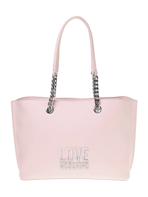LOVE MOSCHINO PRISM Shopping bag with chain handles face powder - Women’s Bags