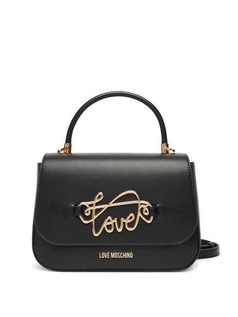 LOVE MOSCHINO TIMELESS Briefcase bag with shoulder strap Black - Women’s Bags