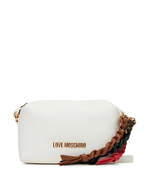LOVE MOSCHINO LEGACY Camera case bag with charms white - Women’s Bags