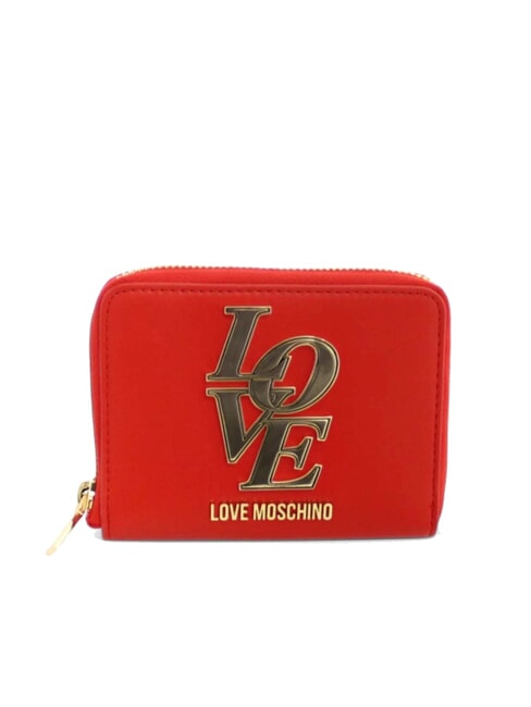 LOVE MOSCHINO LOVE Mini zip around wallet red - Women’s Wallets