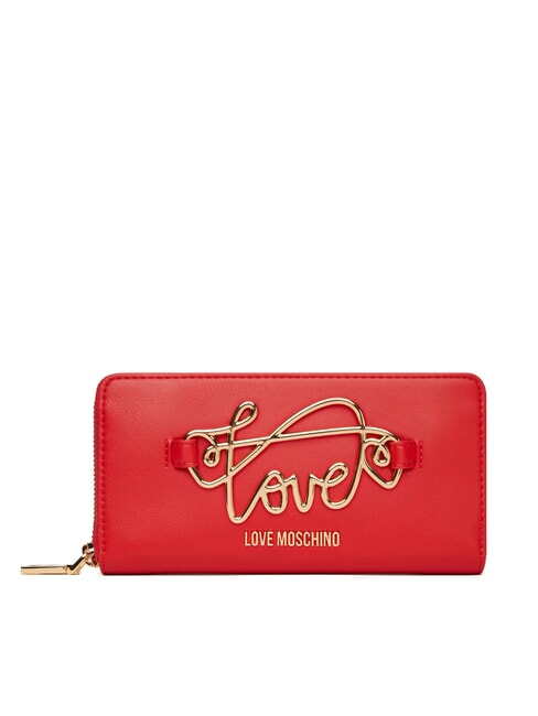 LOVE MOSCHINO TIMELESS Large zip-around wallet RED - Women’s Wallets