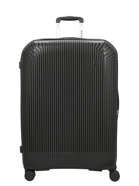 MARIO VALENTINO WOOD Large size trolley black - Rigid Trolley Cases