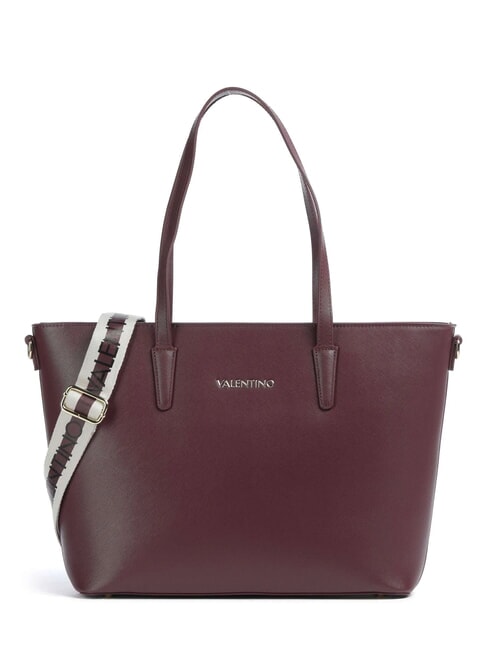 MARIO VALENTINO ZERO RE Shopping bag with logo shoulder strap prune - Women’s Bags