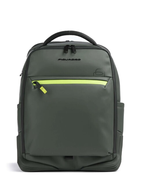 PIQUADRO CORNER SPECIALE GOMMATO  15.6" laptop backpack GREEN - Laptop backpacks