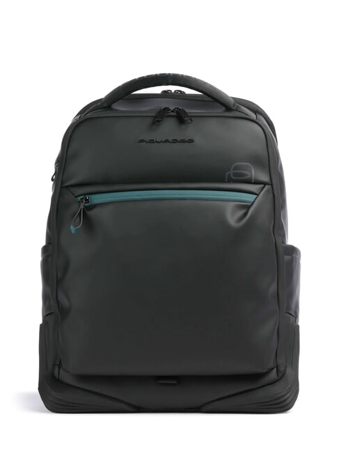 PIQUADRO CORNER SPECIALE GOMMATO  15.6" laptop backpack Black - Laptop backpacks