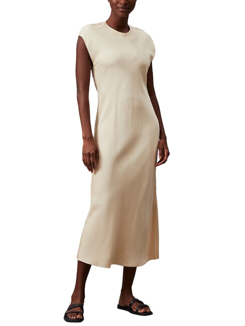 CALVIN KLEIN CK Cut-out midi dress with side slits wood ash - Woman Clothes