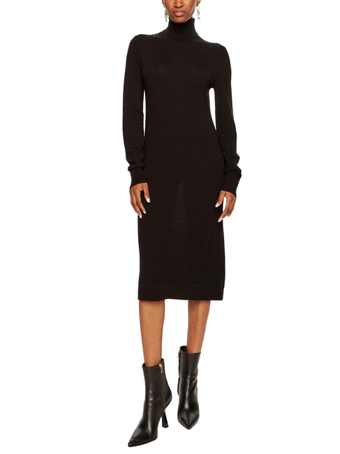 CALVIN KLEIN CK Wool midi turtleneck dress ck black - Woman Clothes
