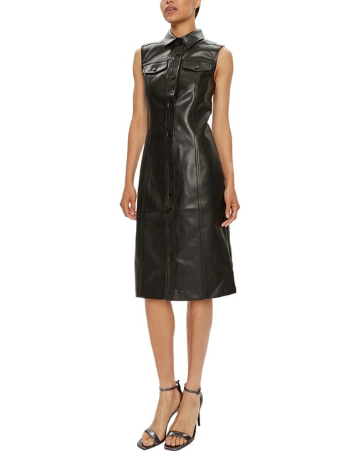 CALVIN KLEIN CK JEANS Knee-length sleeveless dress ck black - Woman Clothes