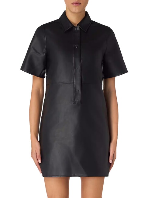 CALVIN KLEIN CK JEANS Short shirt dress with buttons ck black - Woman Clothes