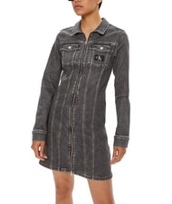 CALVIN KLEIN CK JEANS Long-sleeved full-zip denim dress - Woman Clothes