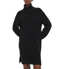 CALVIN KLEIN CK JEANS Oversized short turtleneck dress ck black - Woman Clothes - 1