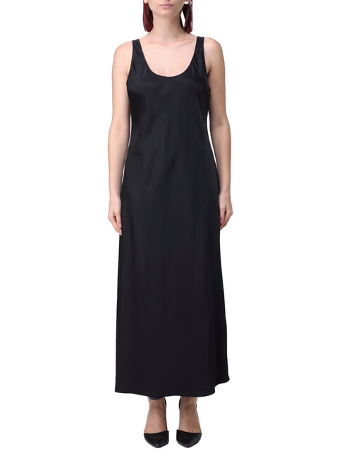 CALVIN KLEIN CK Long slip dress in viscose black - Woman Clothes