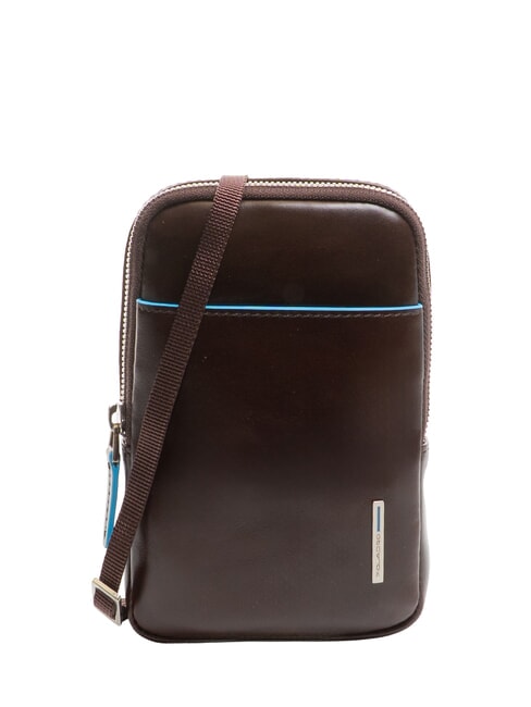 PIQUADRO BLUE SQUARE Leather Wallet Purse MAHOGANY - Men’s Wallets