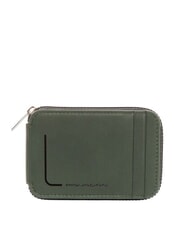PIQUADRO PQJ Leather coin purse GREEN - Men&rsquo;s Wallets - 1
