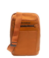PIQUADRO WOODY Leather fabric one-shoulder backpack ORANGE - Laptop backpacks - 1