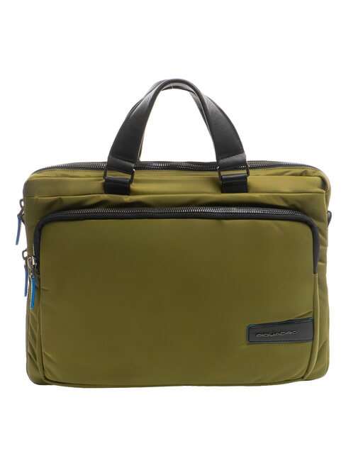 PIQUADRO PQ-RY Slim 14" laptop briefcase green Black - Work Briefcases