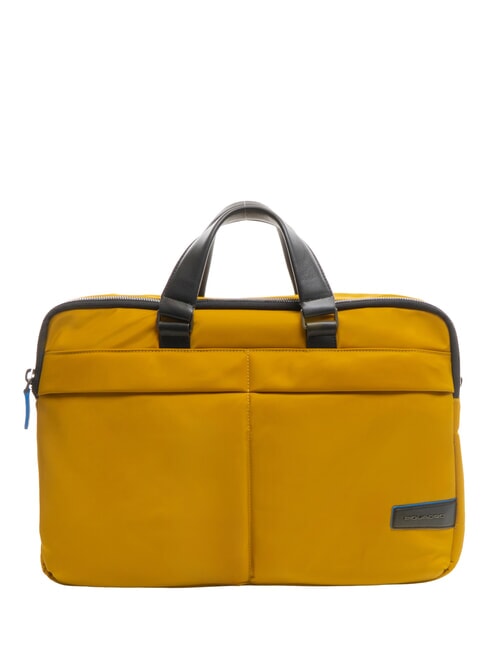 PIQUADRO PQ-RY 15.6" Laptop Briefcase yellow black - Work Briefcases